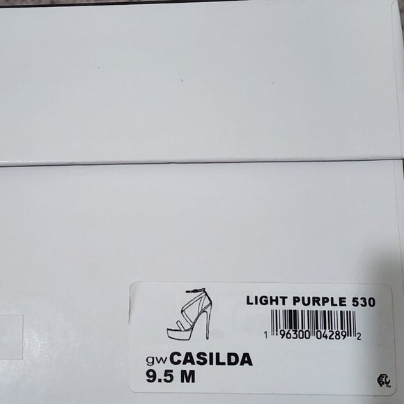 Guess Womens CASILDA Stilettos Ankle Strap Pumps  Light Purple 9.5M - Picture 6 of 6